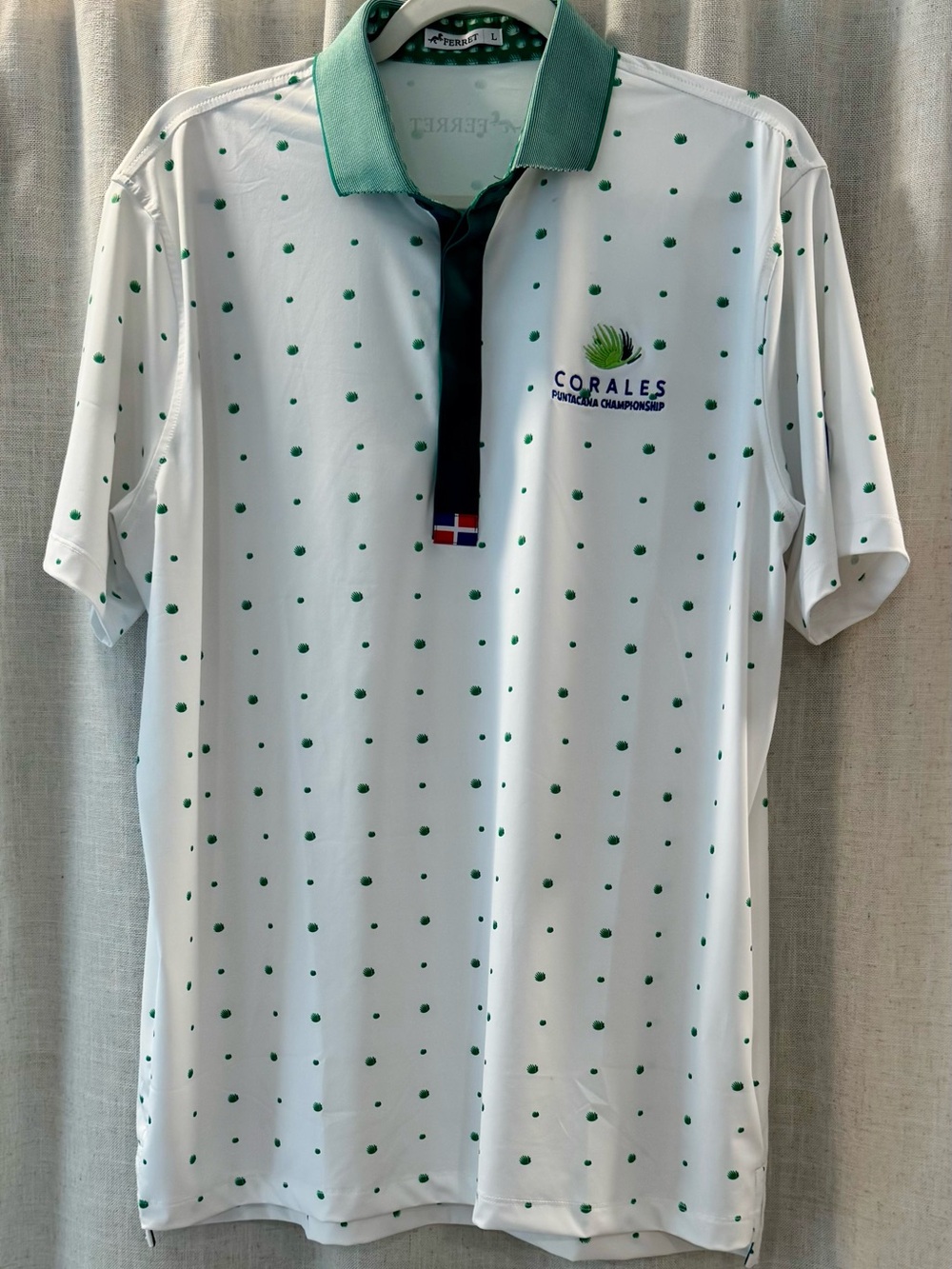 Ferret Golf Polo Shirt, w/ Corales Puntacana Golf Championship embroidered logo